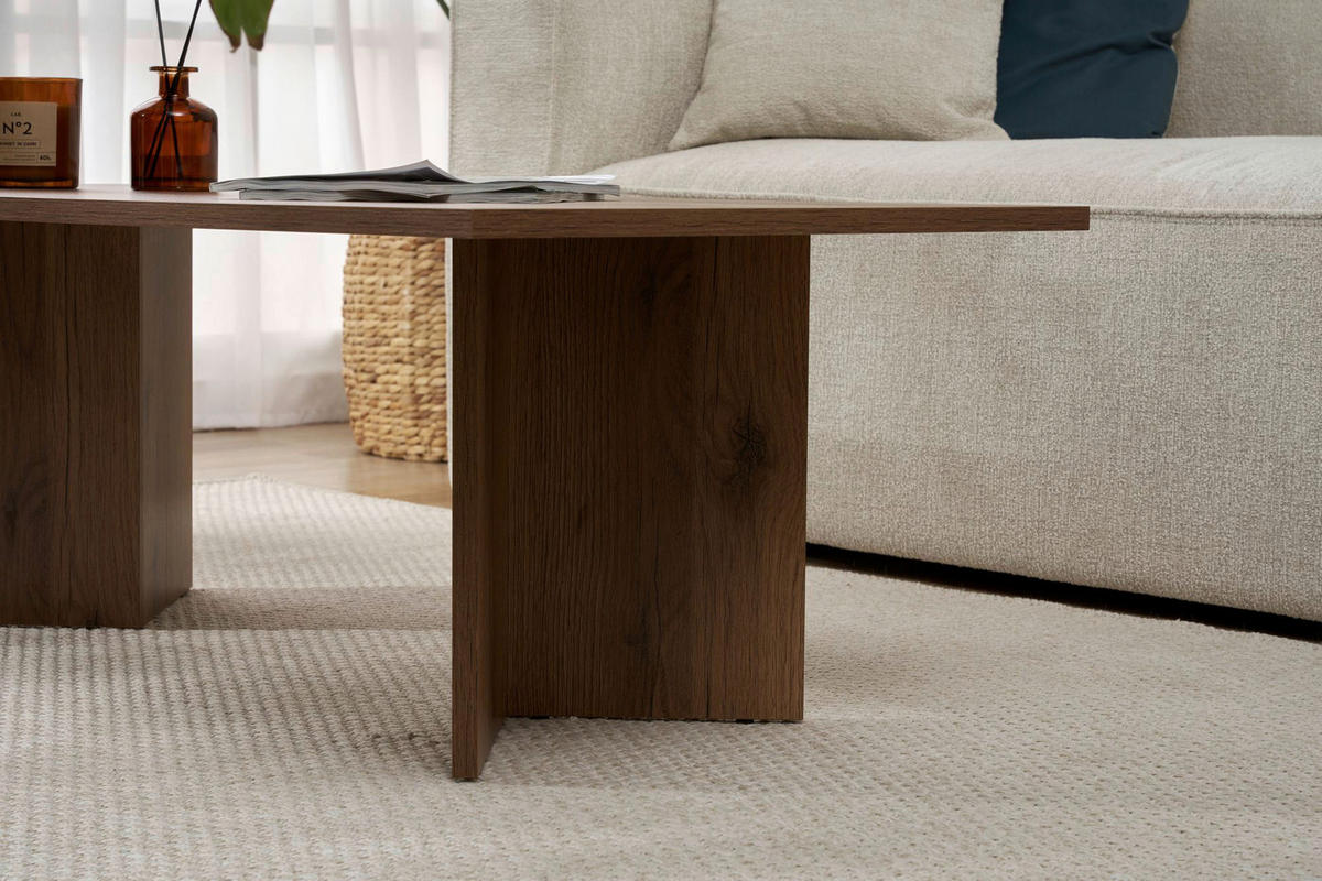 COUCHTISCH rechteckig Walnussfarben  - Walnussfarben, Design, Holzwerkstoff (119/40/60cm) - MID.YOU