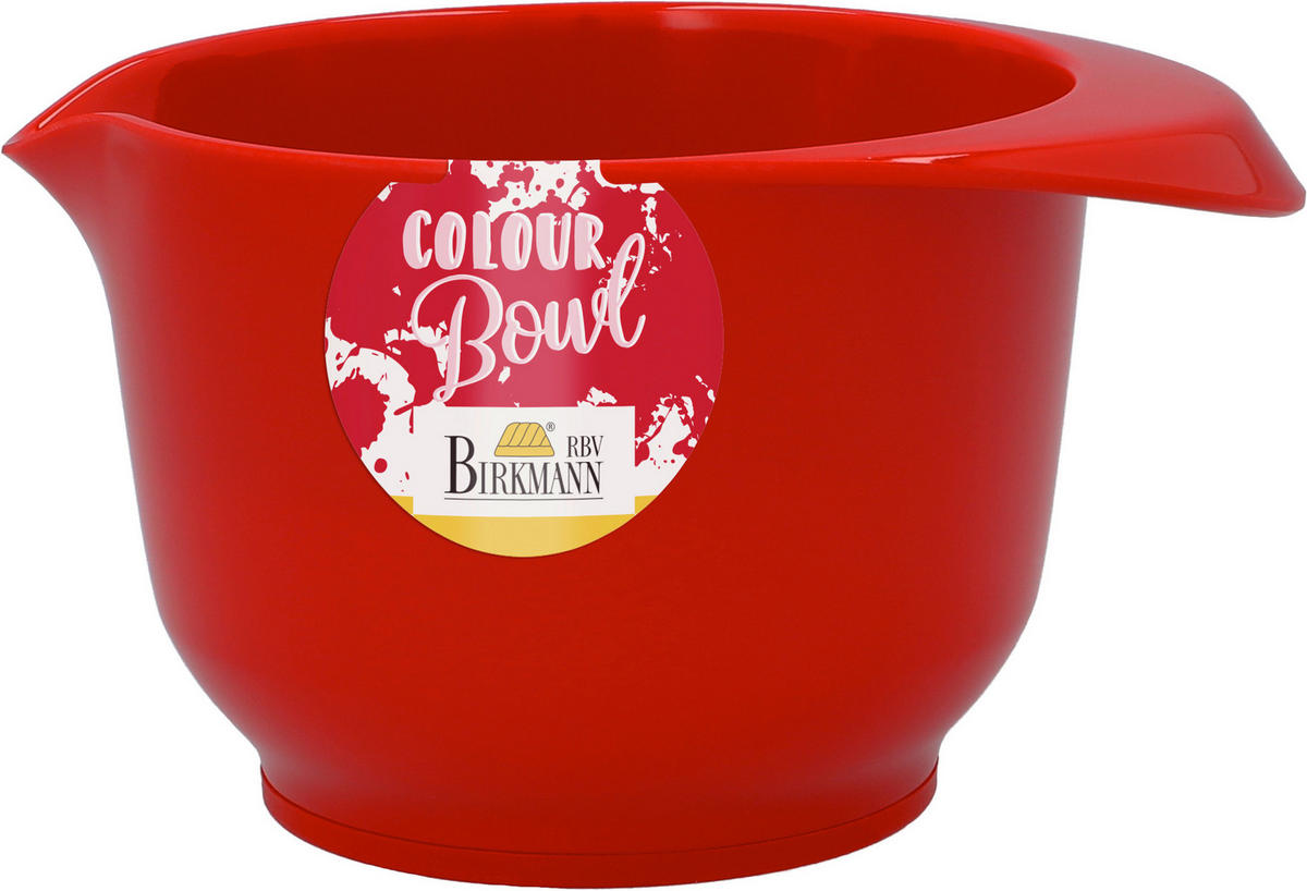RÜHRSCHÜSSEL - Rot, Basics, Kunststoff (0,5l) - Birkmann