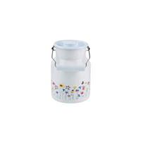 MILCHKANNE 1500 ml Flora  - Weiß, LIFESTYLE, Metall (1,5l) - Riess