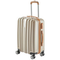 REISEKOFFER Braun, Goldfarben  - Goldfarben/Braun, Basics, Kunststoff/Metall (36/55/23cm) - Novel