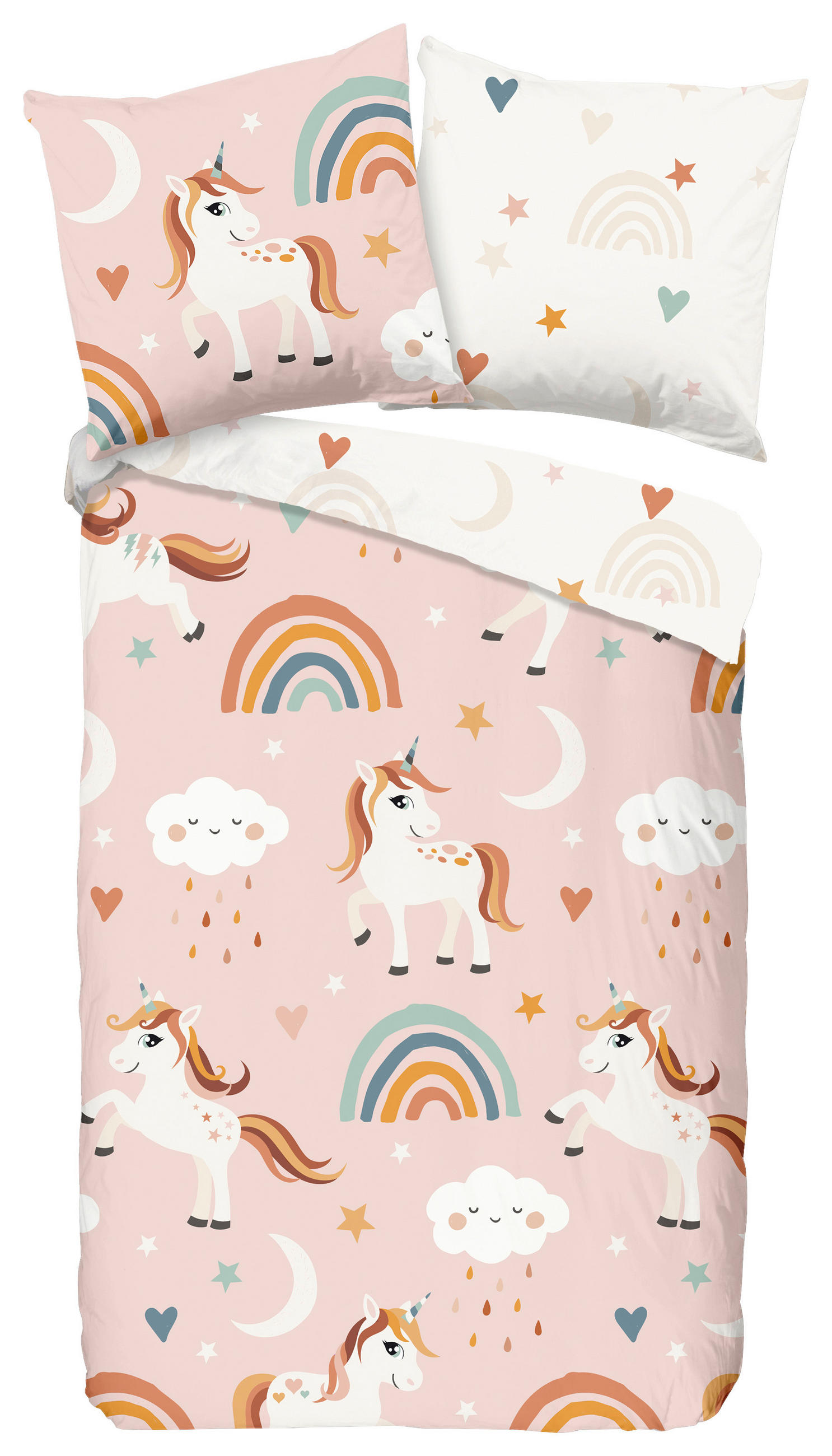 JUGENDBETTWÄSCHE Aina Mikrofaser 135/200 cm  - Multicolor, Design, Textil (135/200cm)