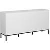SIDEBOARD 150/77/35 cm Weiss  - Weiss/Schwarz, Design, Holzwerkstoff/Metall (150/77/35cm) - home24