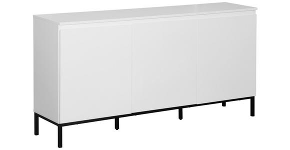 SIDEBOARD  150/77/35 cm  - Schwarz/Weiß, Design, Holzwerkstoff/Metall (150/77/35cm) - Hom`in