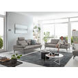 2,5-SITZER in Leder Silberfarben  - Silberfarben/Schwarz, Design, Leder/Metall (196/86/104cm) - Dieter Knoll