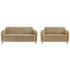 SITZGARNITUR in Teddystoff Creme  - Creme/Schwarz, Modern, Textil/Metall (180/76/90cm) - Livetastic