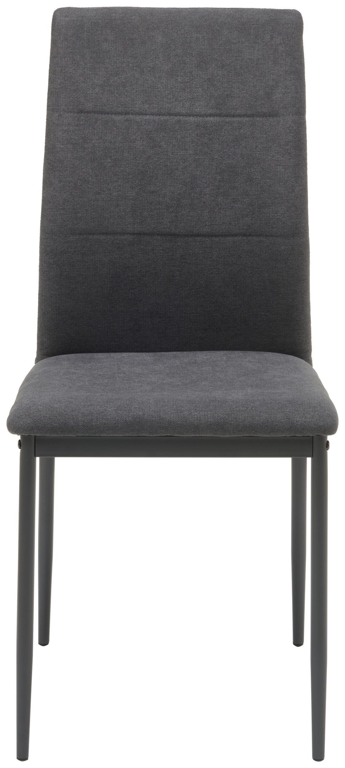 STUHL  in Eisen Mikrofaser Metall, Textil  - Dunkelgrau/Grau, KONVENTIONELL, Textil/Metall (43/93/54cm) - MID.YOU