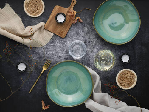 Thumbnail - Creatable Schüsselset, Olivgrün, Keramik, 2-teilig, rund, Essen & Trinken, Geschirr, Schalen & Schüsseln, Schüsselset