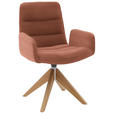 ARMLEHNSTUHL  in Cord  - Rostfarben/Naturfarben, Design, Holz/Textil (61/88/66cm) - Dieter Knoll