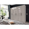 DREHTÜRENSCHRANK in Sahara - Schwarz/Sahara, KONVENTIONELL, Glas/Holzwerkstoff (300/236/58cm) - Hom`in