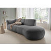 ECKSOFA in Mikrofaser Anthrazit  - Anthrazit/Schwarz, Modern, Kunststoff/Textil (238/107cm) - Livetastic