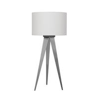 TISCHLEUCHTE Tripod 28/61,5 cm   - Nickelfarben, Design, Textil/Metall (28/61,5cm) - Näve