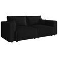 SCHLAFSOFA Cord Anthrazit  inkl. Zierkissen, Bettkasten, Schlaffunktion  - Anthrazit/Schwarz, MODERN, Kunststoff/Textil (250/68/104cm) - Xora