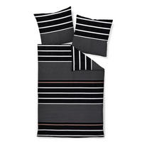 BETTWÄSCHE Makosatin 240/220 cm  - Schwarz/Braun, Design, Textil (240/220cm) - Janine