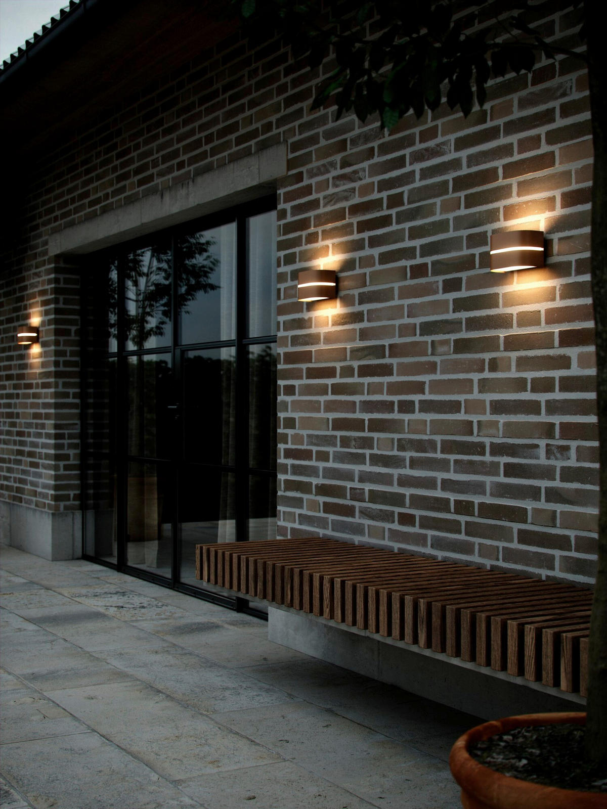 WANDLEUCHTE Sibelis 12/11.5/19.5 cm  - Bronzefarben, Design, Kunststoff (12/11.5/19.5cm) - Nordlux
