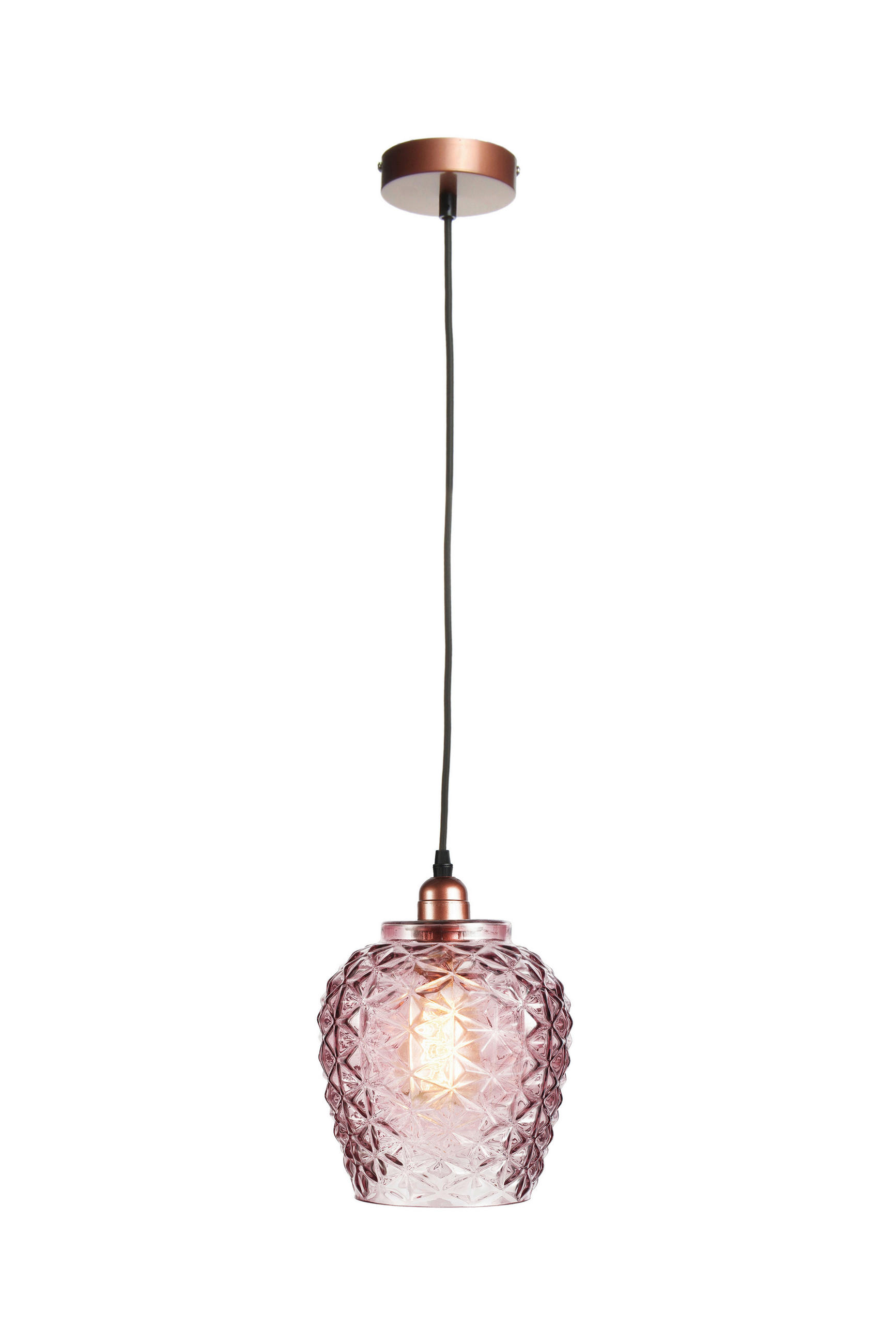 HÄNGELEUCHTE 18/18/24 cm   - Violett, Basics, Glas (18/18/24cm) - Kayoom
