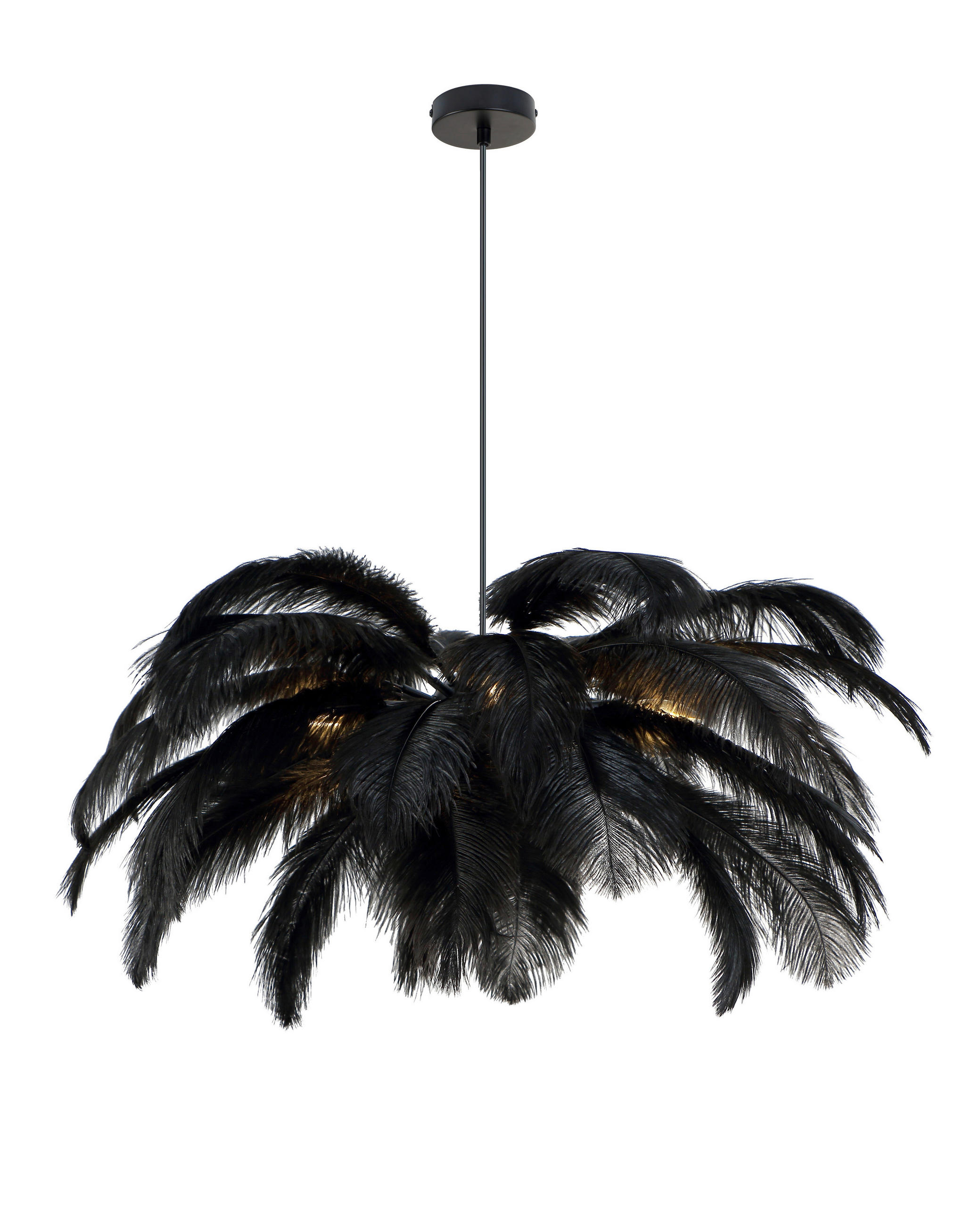 HÄNGELEUCHTE 55/120 cm   - Schwarz, Trend, Textil/Metall (55/120cm) - Novel