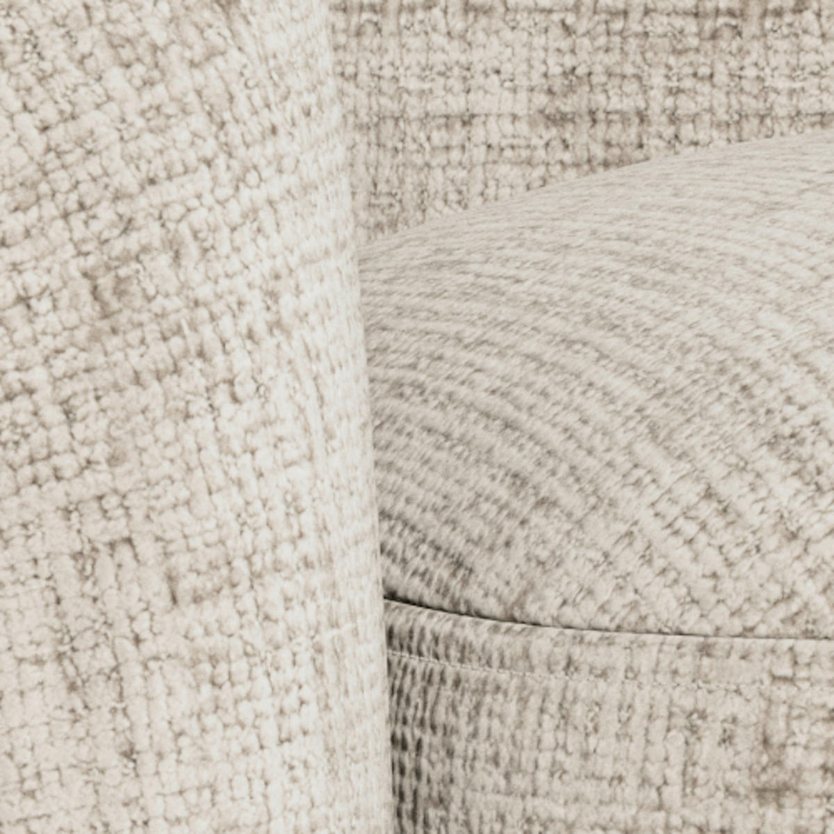 SESSEL in Chenille Beige  - Beige/Schwarz, MODERN, Textil/Metall (81/76/83cm) - Livetastic