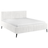 POLSTERBETT 180/200 cm  in Creme  - Creme/Schwarz, Trend, Holz/Textil (180/200cm) - home24
