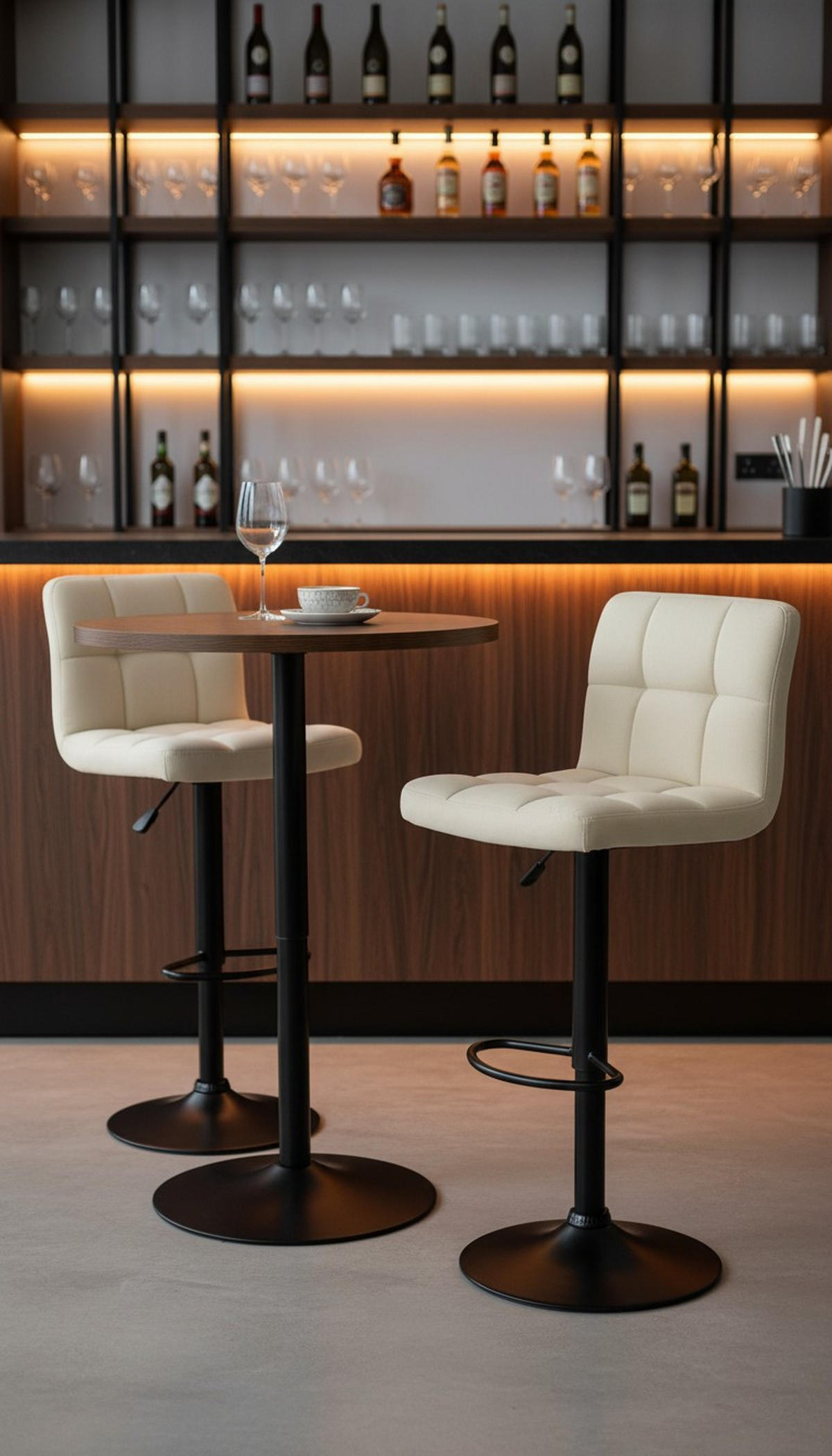 BARHOCKER in Schwarz, Beige  - Beige/Schwarz, Basics, Textil/Metall (45/92/48cm) - Livetastic