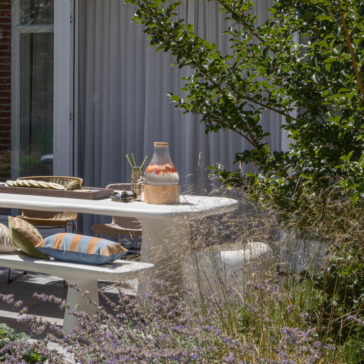 GARTENTISCH 200/100/75 cm Kunststoff organisch  - Naturfarben, MODERN, Kunststoff (200/100/75cm) - Livetastic