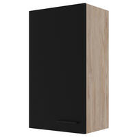 KÜCHENOBERSCHRANK 50/89/32 cm  in Schwarz, Eichefarben  - Eichefarben/Schwarz, KONVENTIONELL, Holzwerkstoff/Metall (50/89/32cm) - FlexWell