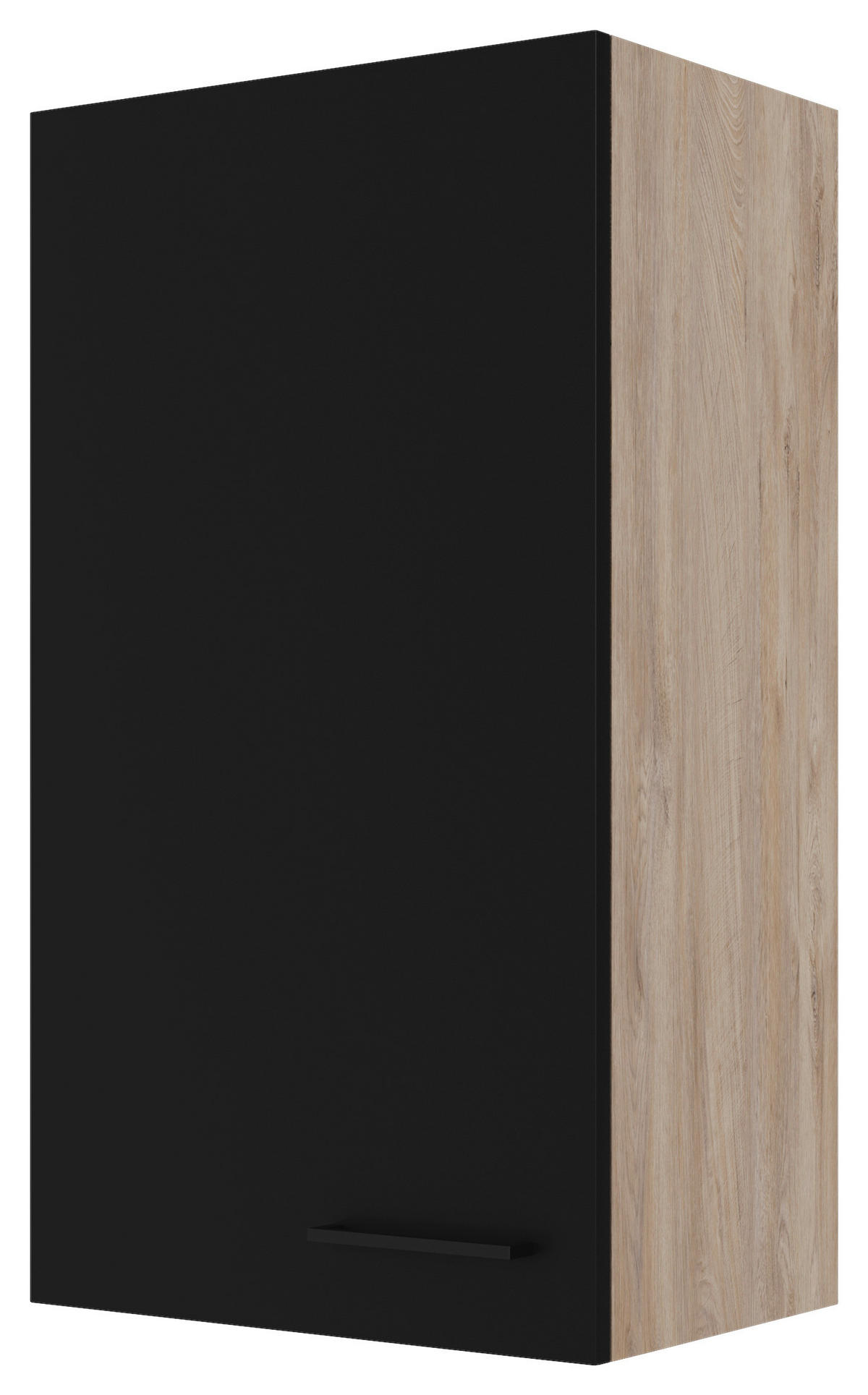 KÜCHENOBERSCHRANK 50/89/32 cm  in Schwarz, Eichefarben  - Eichefarben/Schwarz, KONVENTIONELL, Holzwerkstoff/Metall (50/89/32cm) - FlexWell