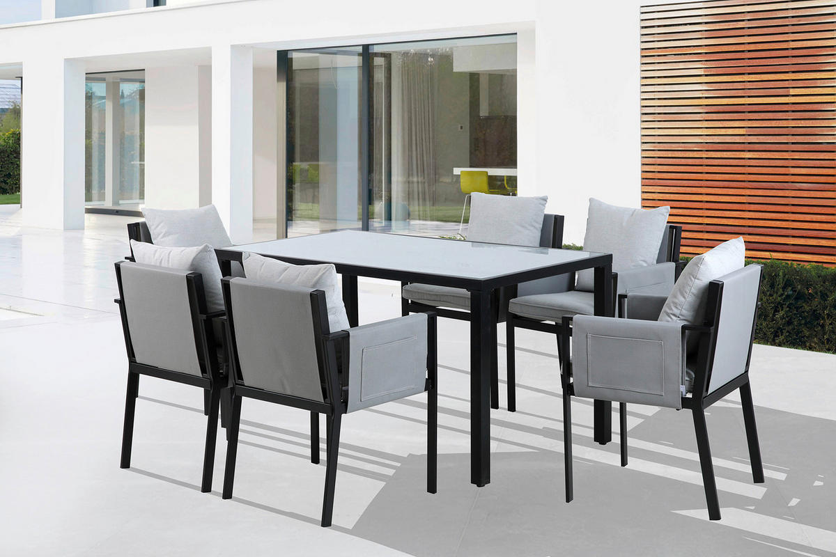 UTEGRUPP  - grå/svart, Design, metall/glas - Livetastic