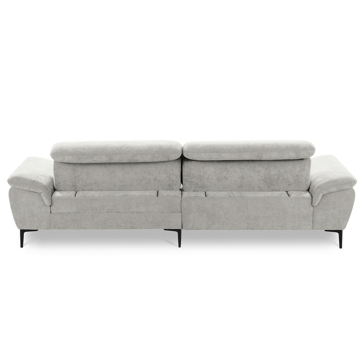 ECKSOFA  Webstoff Grau  - Schwarz/Grau, Design, Textil/Metall (268/195cm) - Livetastic