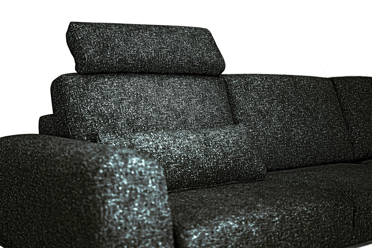 ECKSOFA in Struktur Waldgrün  - Waldgrün/Schwarz, Design, Textil/Metall (157/262cm) - Novel