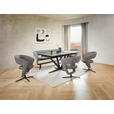SITZBANK 182/83/62 cm in Dunkelgrau - Dunkelgrau/Schwarz, Design, Textil/Metall (182/83/62cm) - Moderano