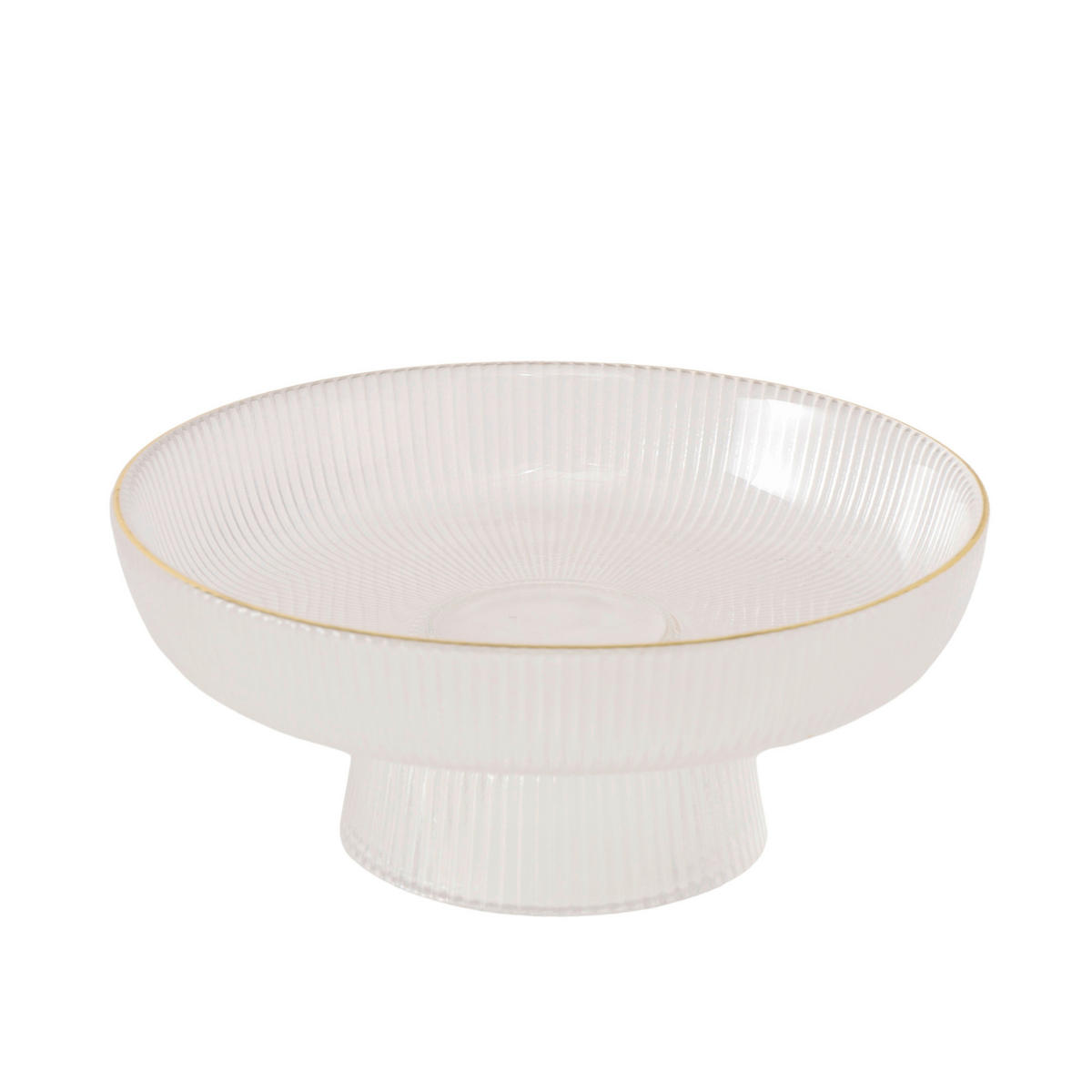 SCHALE   - Transparent/Goldfarben, Trend, Glas (15/6.20cm) - Ambia Home