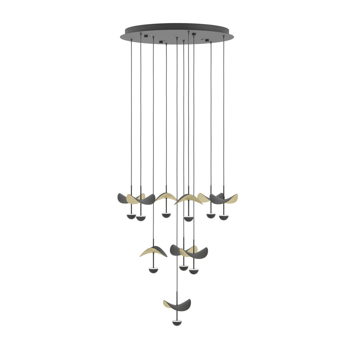 LED-HÄNGELEUCHTE 58/150 cm    - Goldfarben/Schwarz, Basics, Metall (58/150cm) - Eglo