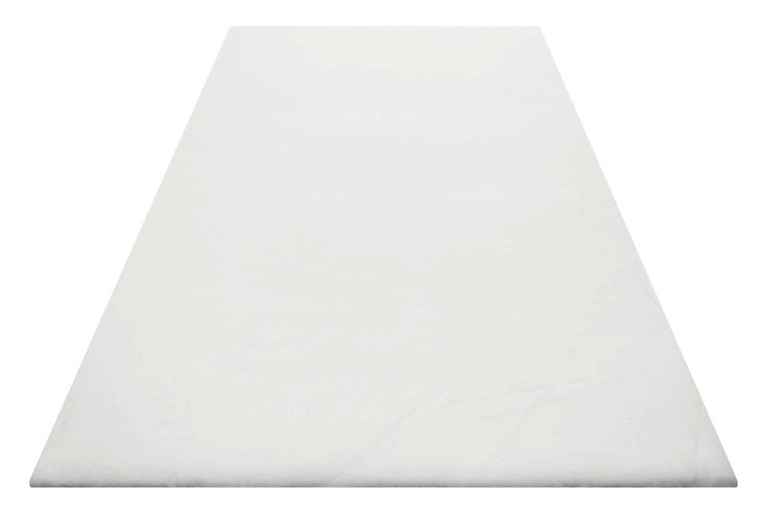 Thumbnail - Wecon Home Basic Hochflorteppich Anna, Weiß, Textil, Uni, rechteckig, 120x170 cm, Oeko-Tex® Standard 100, für Fußbodenhe...