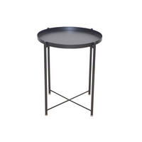 BEISTELLTISCH 47,5/47,5/53 cm Schwarz rund  - Schwarz, Design, Metall (47,5/47,5/53cm) - MID.YOU