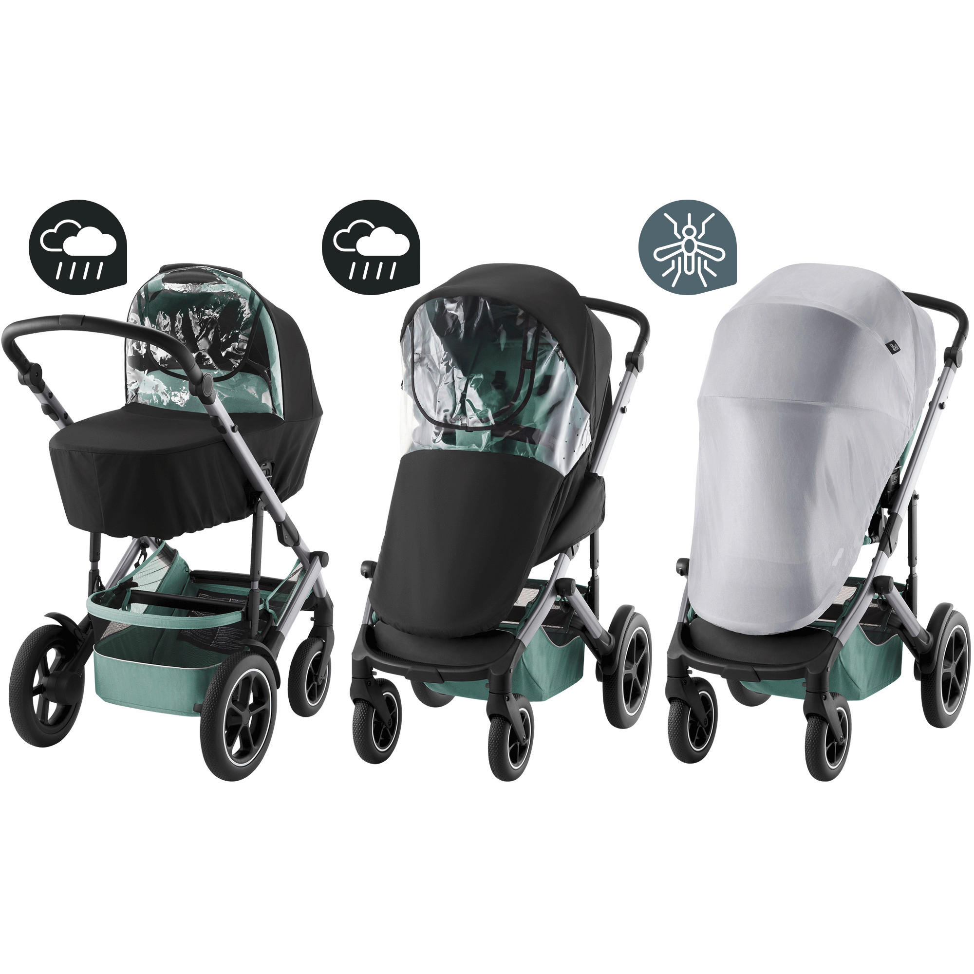 KINDERWAGENAUSSTATTUNG - Transparent/Schwarz, Basics (82/20/39.5cm) - Britax Römer