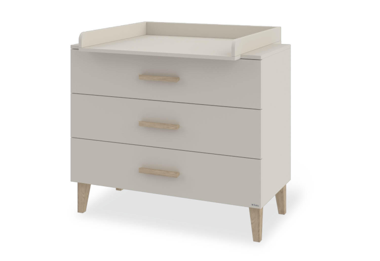 WICKELKOMMODE TAMI Weiß, Eichefarben  - Eichefarben/Weiß, Basics, Holz/Holzwerkstoff (110/101/77cm) - Pinolino