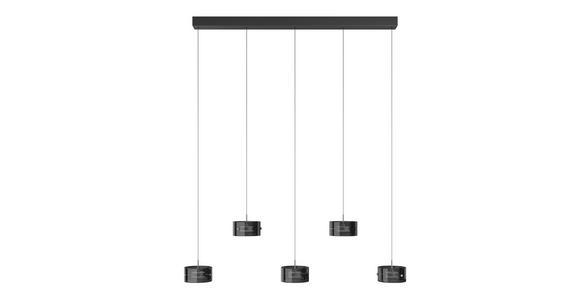 LED-HÄNGELEUCHTE 128/16/150 cm  - Schwarz, Design, Glas/Kunststoff (128/16/150cm) - Novel