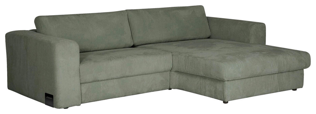 ECKSOFA Cord Grün  - Schwarz/Grün, Konventionell, Kunststoff/Textil (269/192cm) - Joop!