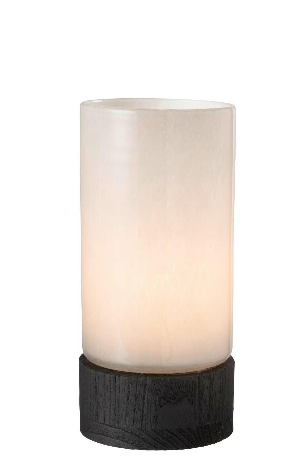 TEELICHTHALTER - Schwarz/Grau, Natur, Glas/Holz (14,5/14,5/29,5cm) - Ambia Home