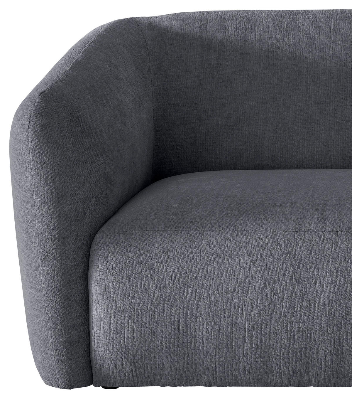 ECKSOFA in Mikrofaser Anthrazit  - Anthrazit/Schwarz, Modern, Kunststoff/Textil (238/107cm) - Livetastic