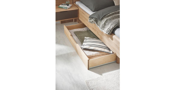 BETTANLAGE - Wildeiche/Bronzefarben, Natur, Glas/Holz (180/200cm) - Valnatura