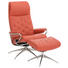 RELAXSESSELSET in Leder Hellrot - Chromfarben/Hellrot, Design, Leder/Metall (80/111/74cm) - Stressless RELAXSESSELSET in Leder Hellrot - Chromfarben/Hellrot, Design, Leder/Metall (80/111/74cm) - Stressless