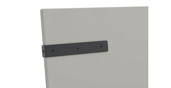 BETT 120/200 cm  in Hellgrau  - Hellgrau/Schwarz, Design, Holzwerkstoff/Metall (120/200cm) - Xora