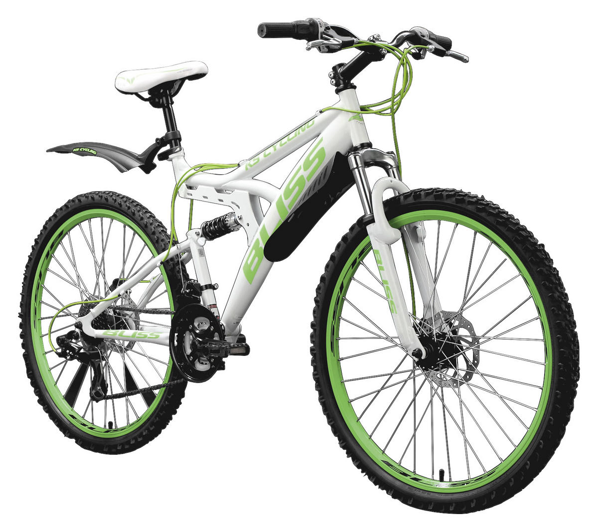 MOUNTAINBIKE 26 Zoll  - Weiß/Grün, Basics, Metall (180/70/80cm) - Atrigo