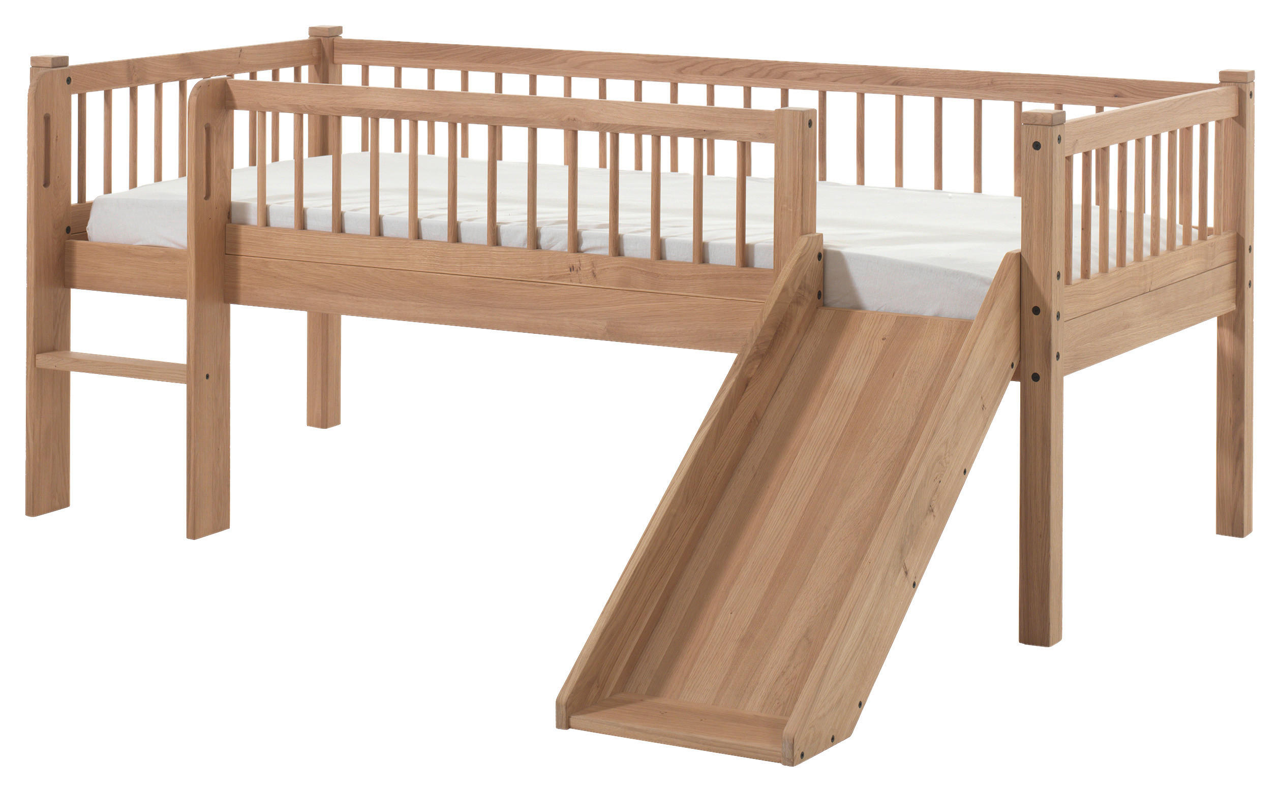 SPIELBETT Eiche massiv 90/200 cm Eichefarben  - Eichefarben/Naturfarben, MODERN, Holz (90/200cm) - Vipack