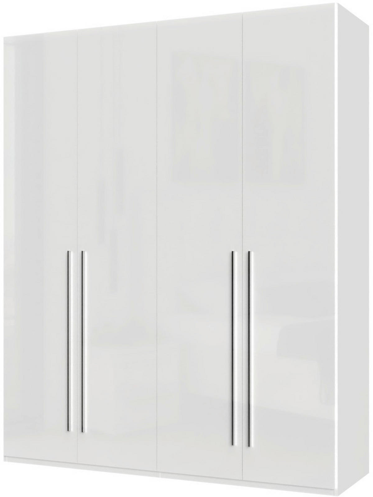 ORMAR SA KLASIČNIM VRATIMA bela, bela visoki sjaj  182/224/56 cm  - bela visoki sjaj/bela, Dizajnerski, pločasti materijal/plastika (182/224/56cm)