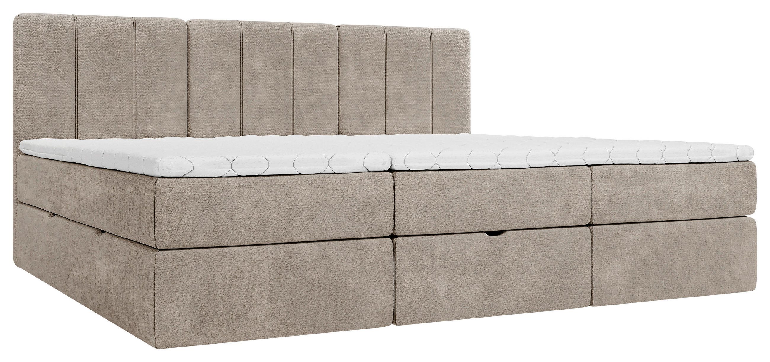 FAMILIENBETT - Graubraun/Schwarz, Design, Holzwerkstoff/Kunststoff (240/200cm) - Esposa