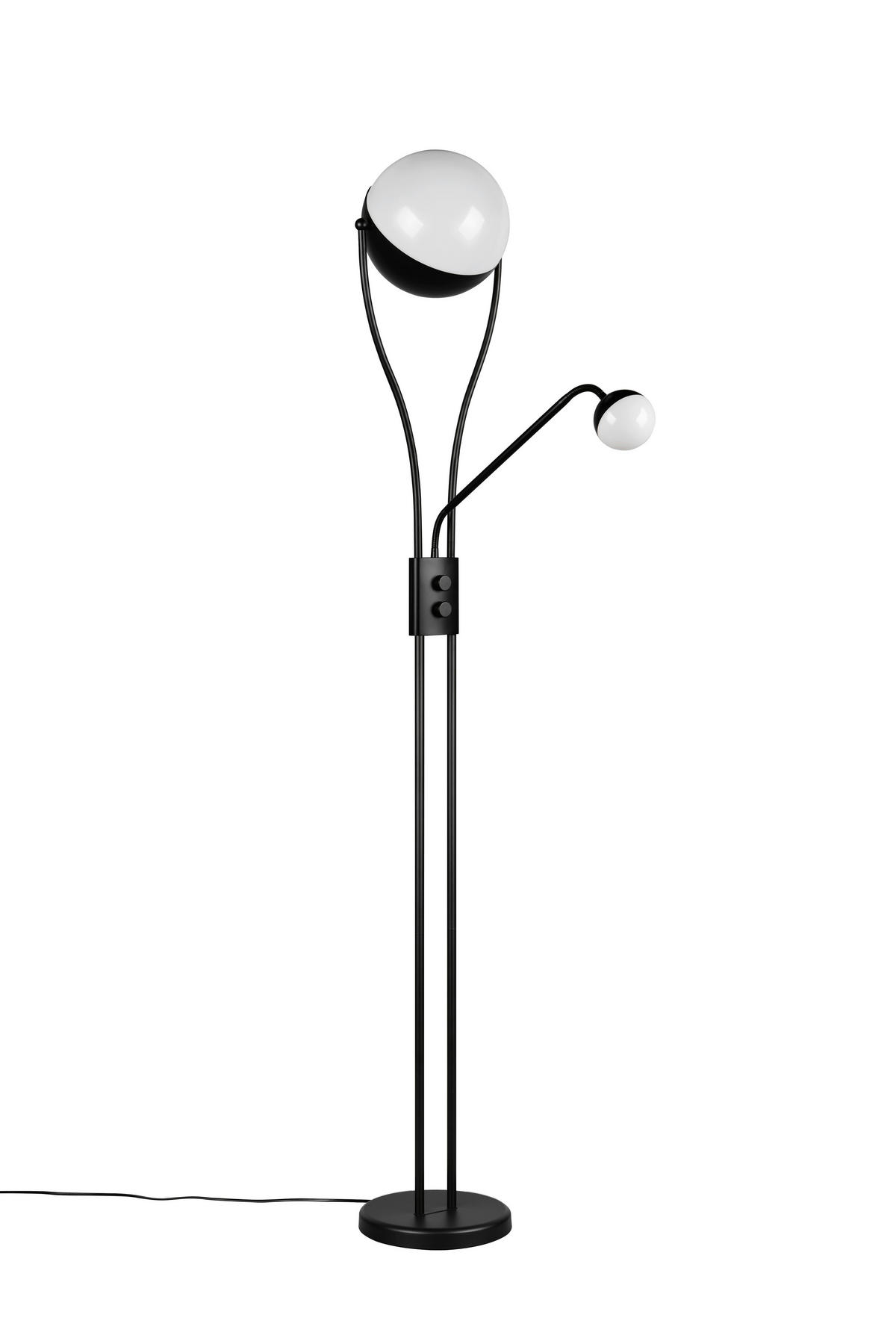 LED-STEHLEUCHTE - Weiss/Schwarz, Design, Kunststoff/Metall (30/180cm) - Trio Leuchten