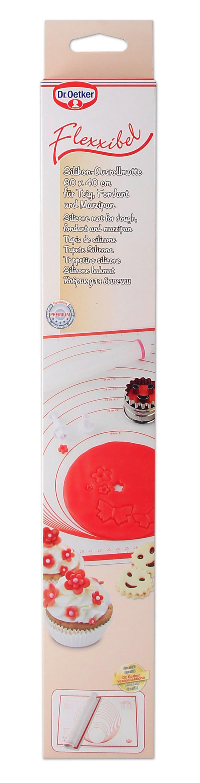 BACKMATTE - Rot/Weiß, Basics, Kunststoff (40/60cm) - Dr.Oetker
