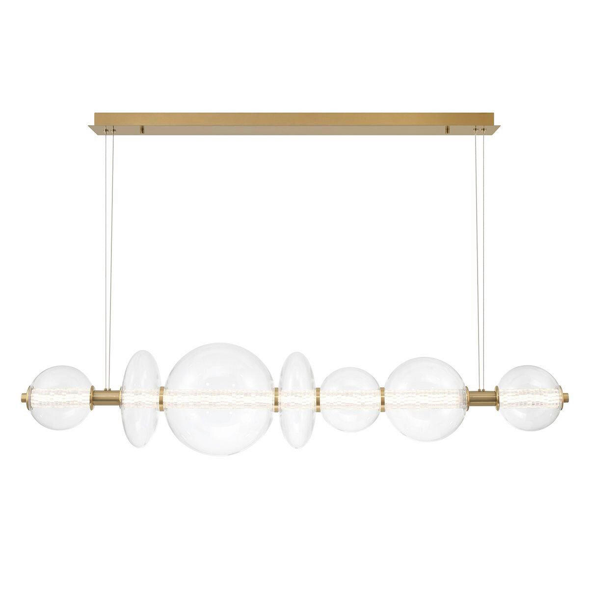 LED-HÄNGLAMPA Eurofase 30/70/30 cm  - guldfärgad, Basics, metall/glas (30/70/30cm) - Elstead Lighting